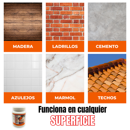 Resanador Multiusos, resina suave para resanar, sellador de grietas, hoyos, techos y plafones, no se agrieta ni pierde volumen, resanador de paredes transparente 1LT